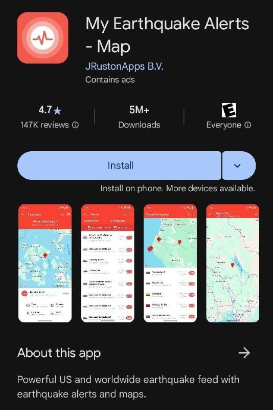 ငလျင်သတင်း Update သိနိုင်တဲ့ App လေးကို Android ရော iOS အတွက်ပါ Download Link ချပေးထားပါတယ်။မြန်မာပြည်သူ ပြည်သားအပေါင်း ဘေးကင်းကြပါစေလို့ ဆုတောင်းပေးပါတယ်🙏🙏🙏Android 
