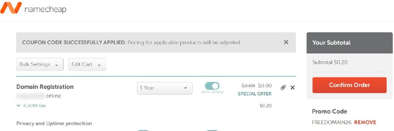 🎉  顶级域名 — 1 年仅需 0.20 美元（2026 年促销活动）● 顶级域名