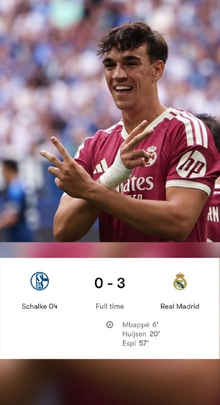 رئال مادرید | Real Madrid C.F: رئال با نتیجه‌ی ۳ بر صفر شالکه رو برد. اسپی چقدر خوبه 🔥☠️🆔 @RealMadridFans🇪🇸| @RealMadridTweet | #mt