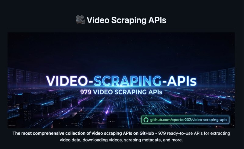🍭 #爬虫工具 #API开发 #数据采集🏵 Video-scraping-apis - 跨平台视频元数据自动化抓取🍥 简介