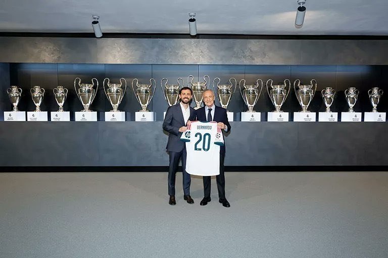 رئال مادرید | Real Madrid C.F: مراسم معارفهی برناردوسیلوا به رئالمادرید انجام شد. 🤍🇪🇸🆔 @RealMadridFans🇪🇸| @RealMadridTweet | #mt