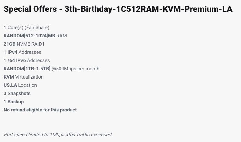 #bytevirt#日本VPS#美国VPS为庆祝三周年，特别推出年度优惠活动1：全场九折 优惠代码：2TA4LYI7RD2：3周年日本特别款- 年付21.4 2C[2-4G] 硬盘60G 流量1T位置日本 线路dmit T1（随机100档 每档叠加20M内存）下单链接: 
