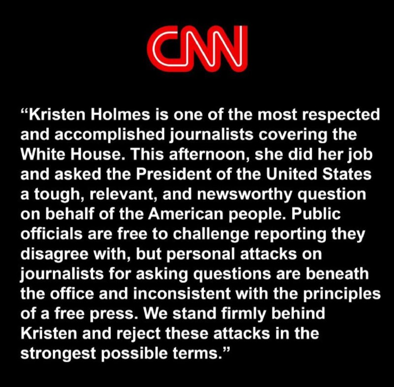 ‼️🇺🇸 CNN גינתה את ההתקפות של טראמפ על הכתב של רשת זו