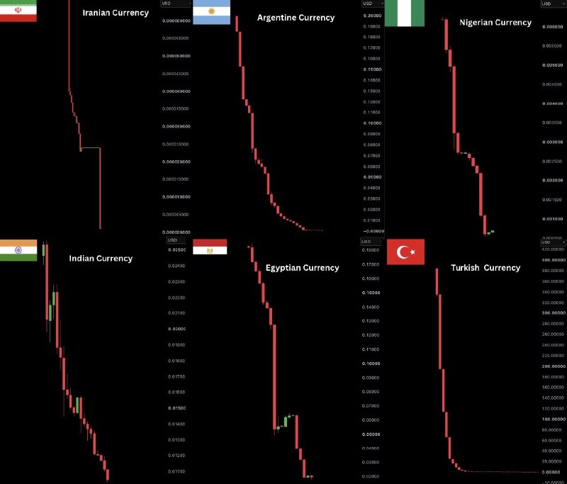 ارزینکس، مرجع تخصصی ارزهای دیجیتال: 💢 دولت‌ها: «بیت‌کوین یک کلاهبرداری است.»در همین حال، ارزش پول‌های خودشان... 💀📉«بذارید عملکرد ارزهاشون خودشون جواب رو بدن