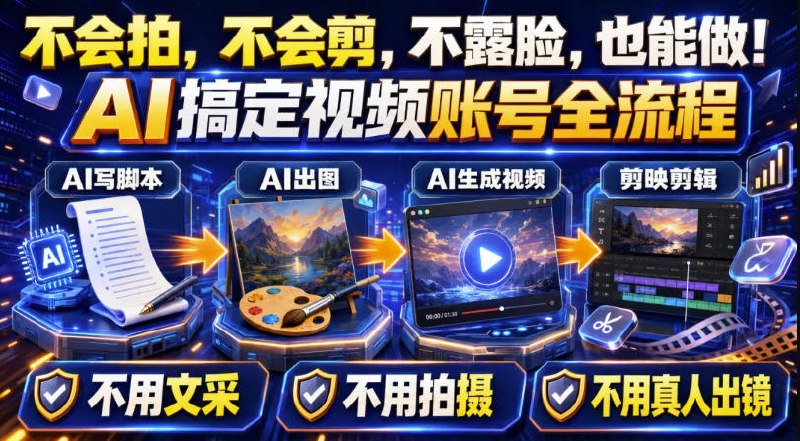📌 #短视频  | 活动线报 · 返佣平台✍️ 《AI短视频起号实战项目 用AI做视频起号 45天涨粉12W 一条广告8.5k 广告接到手软》📖 项目介绍