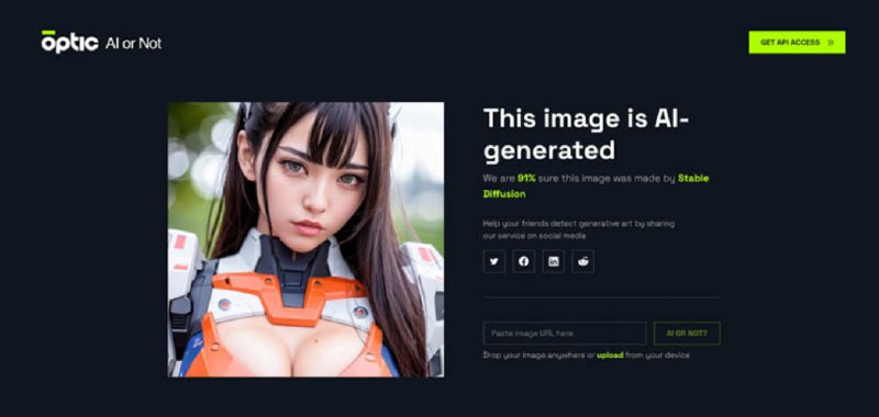 #OpticAIorNot  #AI #图片🏵  #网站 |  Optic AI or Not - 识别AI生成的图片🍥  简介
