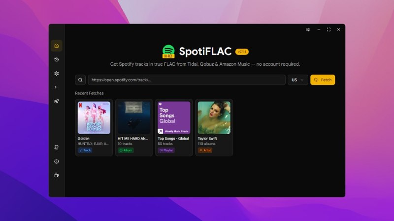 🍭 #音频下载 #音乐工具🏵 SpotiFLAC-RU - Spotify FLAC音频下载🍥 简介