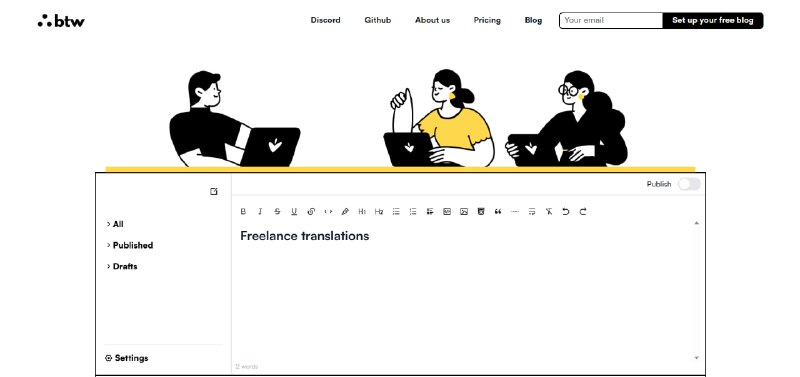 #btw #个人博客 #开源  🏵  #网站 |  btw - 开源的个人博客平台🍥  简介