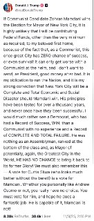 川普、马斯克、斯蒂芬·米勒都在最后一刻跳出来支持库莫当纽约市长，他们觉得自己在纽约市民中很有号召力，助攻马姆达尼当选。斯蒂芬·米勒：“反对马姆达尼的选票，实际上是支持纽约市、支持美国的选票，需要团结在一位领先的候选人周围，那就是安德鲁·库莫。”