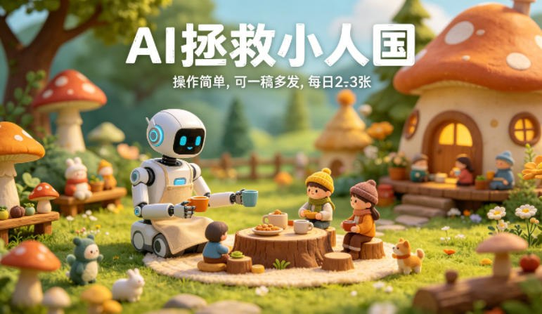 📌 #短视频 ✍️ 《AI拯救小人国治愈视频玩法 操作简单 可一稿多发 每天2-3张》📖 项目介绍