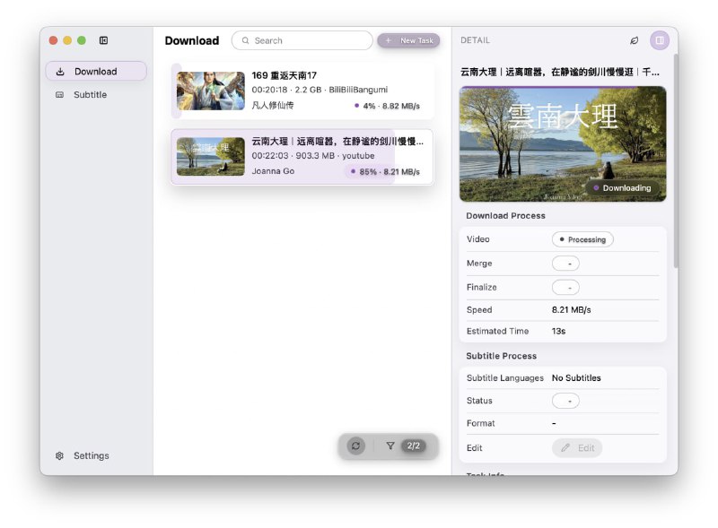 #自媒体 #素材 #字幕 #开源 追创作 DreamCreator 视频下载、字幕编辑与 AI 翻译工具，可在千余个视频网站上进行分轨下载，支持浏览器同步与自定义集合的 Cookies 管理、HTTP/SOCKS/PAC 代理，以及可视化的任务进度，支持 SRT、VTT、ASS/SSA、ITT、FCPXML 等格式的字幕编辑，内置 Netflix/BBC/ADE 指导标准与交通灯反馈，结合繁化姬提供多地区中文转换，支持多语言字幕翻译，可套用全局写作风格、术语表与严格模式，支持失败重试并保留翻译会话，免费开源，适用于 Windows 和 macOS 系统