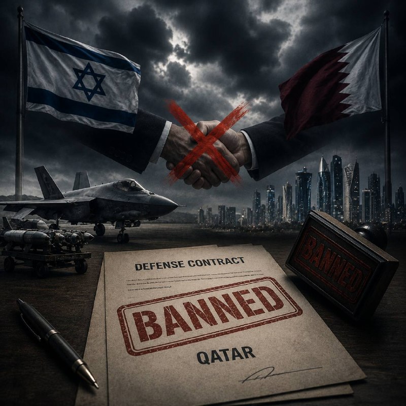 مطالعات فلسطین، لبنان و صهیونیسم: 📌کانال ۱۲ عبری: "اسرائیل" تصمیم به ممنوعیت تمامی معاملات نظامی با قطر گرفت و اجرای هرگونه معامله تسلیحاتی بین دو طرف را