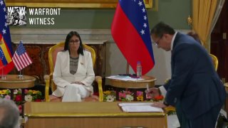 ️🇺🇸🇻🇪 ארה"ב שר האנרגיה רייט ונשיא ונצואלה בפועל רודריגז סיכמו את הסכם הנפט בין שתי המדינות.