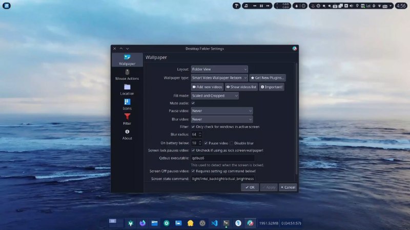 🍭 #KDE #插件 #桌面美化🏵 Plasma-smart-video-wallpaper-reborn - Plasma 6视频壁纸插件🍥 简介