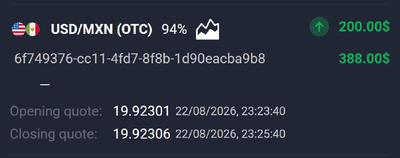 🔥AVIATOR CHANNEL🔥: 📊 USD/MXN (OTC) 🕘 2 MINUTES 💵 Use 200 from balance ➡️ CLICK HERE AND REGISTER✅ TRADE CLOSED IN PROFIT!💵 BALANCE: $693,20