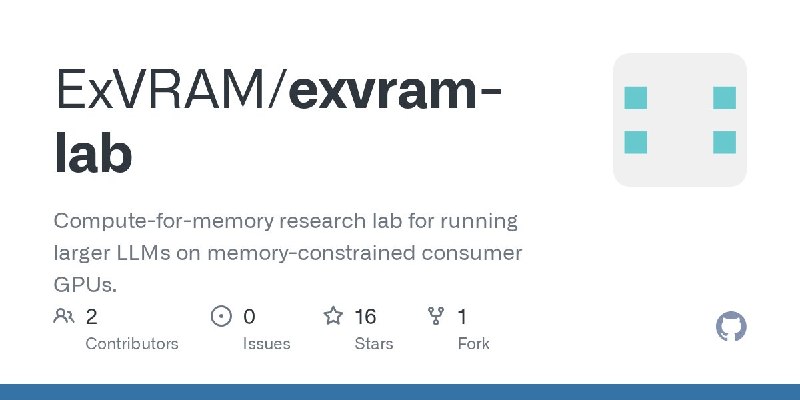 🍭 #大语言模型 #模型量化 #显存优化🏵 ExVRAM Lab - 低显存运行大语言模型🍥 简介