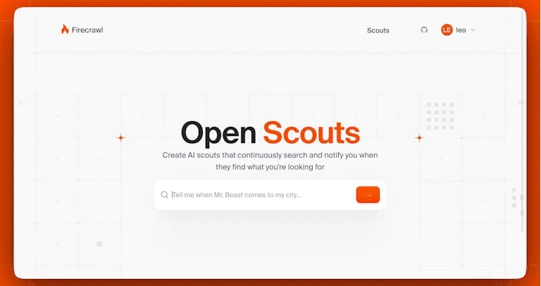🍭 #人工智能 #自动化监测🏵 Open Scouts - AI驱动的自动化信息监测平台🍥 简介