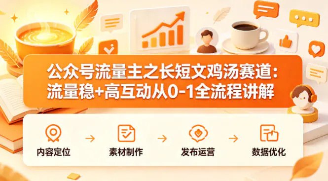 📌 #公众号 ✍️ 《公众号流量主之长短文鸡汤赛道 流量稳+高互动 从0-1全流程讲解》📖 项目介绍