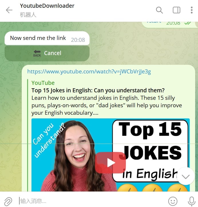 #奇淫技巧 | YoutubeDownloader - YouTube视频下载机器人简介