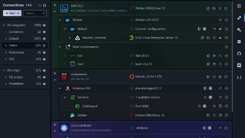 🌌 XPipe - 从本地桌面访问管理所有服务器▎软件平台