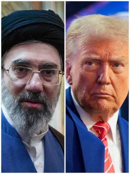 برای ایران: ترامپ:به نظر من، مجتبی خامنه‌ای فوت نکرده است.او به شدت مجروح شده بود، در سمت چپ بدنش، بازو، پا، کل ناحیه به شدت آسیب دی