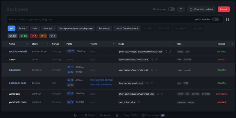 🍭 #Docker #容器管理🏵  Dockpeek - 本地Docker容器管理🍥 简介