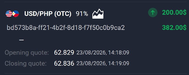 🔥AVIATOR CHANNEL🔥: 📊 USD/PHP (OTC) 🕘 1 MINUTES 💵 Use 200 from balance ➡️ CLICK HERE AND REGISTER✅ TRADE CLOSED IN PROFIT!💵 BALANCE: $531,70
