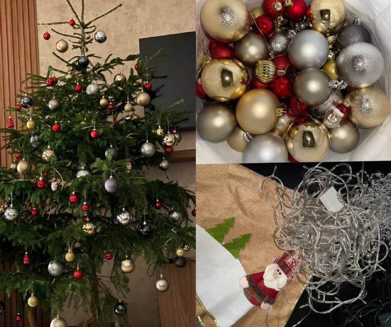 Огромный пакет с новогодними игрушками более 100 шт разных размеров, стеклянные и пластик — фото 1