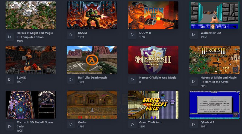 DOS Zone 是一个在线平台，汇集了大量经典的DOS操作系统时代的游戏