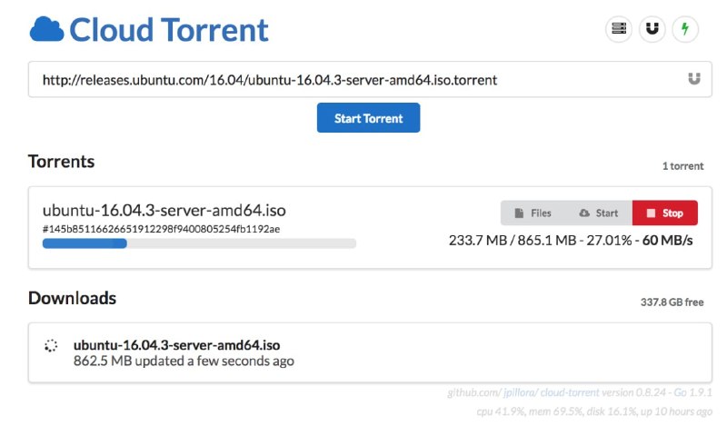 🍭 #BT下载 #远程工具🏵 Cloud Torrent - 远程BT客户端🍥 简介