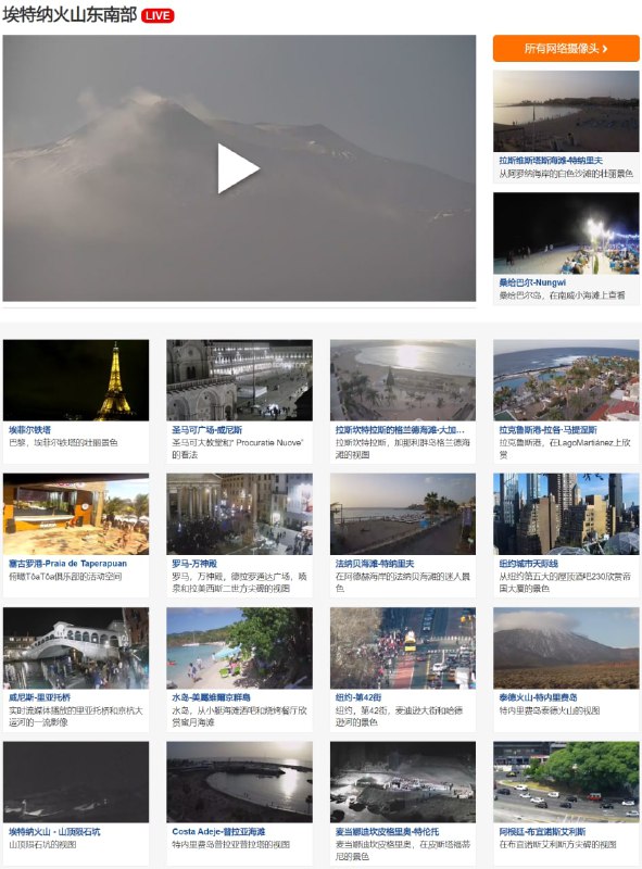 #花花世界 | 全球实时监控摄像头