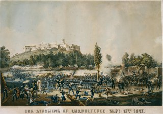 🎨 The Storming of Chapultepec, Sept. 13th, 1847, 1848by UnknownChromolithograph on Wove Paper, 96.5 x 68.3 cmMuseum of Fine Arts, HoustonAbout the Artwork:"The Storming of Chapultepec, Sept. 13th, 1847" is a historic chromolithograph of unknown authorship,