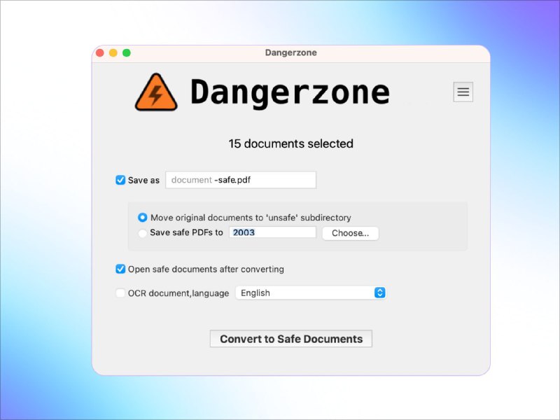 🍭 #文档安全工具 #PDF处理 #沙盒隔离🏵 Dangerzone - 文档安全沙盒转换🍥 简介