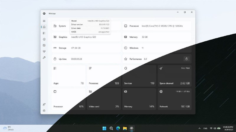 🌈 Wintoys - Windows 系统优化和管理工具▎软件平台