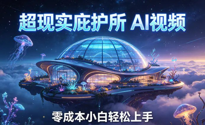 📌 #短视频 ✍️ 《超现实庇护所AI视频项目拆解 零成本小白轻松上手 每天30分钟搞副业》📖 项目介绍