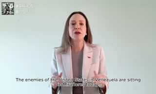️🇻🇪🇺🇸דמות האופוזיציה בוונצואלה, מריה קורינה מצ'אדו, אומרת שאויביה של ארה"ב נמצאים במירפלורס, ארמון הנשי…