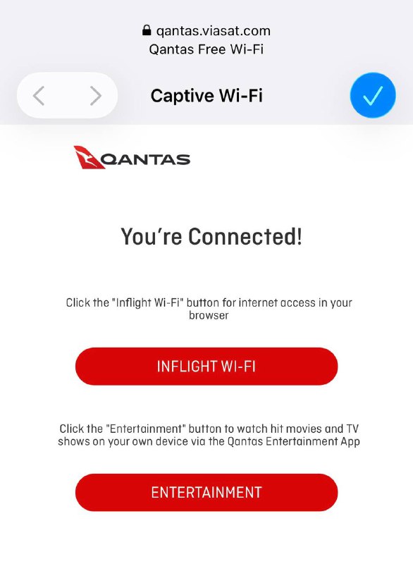 澳洲航空（Qantas）的免費Wi-Fi服務真棒，第一次在空中自由訪問互聯網