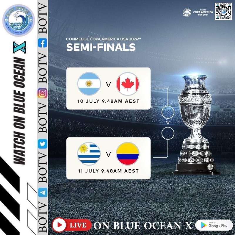ရှယ်ပွဲတွေ ရှယ်လိုင်းတွေနဲ့ကြည့်ကြမယ် 😊😊EURO 2024 Semi - Finals ပွဲစဉ် များနဲ့  Copa America 2024 Semi - Final ပွဲစဉ်များကို ဘော်လုံး ချစ်တဲ့ ပရိသတ်တွေတွက် ရင်ခုန်စိတ် လုပ်ရှားစွာ 10/11 ညပွဲစဉ်များကို စောင့်မျှော်ရင်း ကြည့်ရူ့အားပေးဖို့ ကြိုတင်ပြီး အသိပေးပါရစေ 😊😊UEFA European 2024 Semi-finalSpain vs France 1:30AM 10/7/2024Netherlands vs England 11/7/2024Copa América 2024 Semi-final Argentina vs Canada 6:30AM 10/7/2024Uruguay vs Colombia 6:30AM 11/7/2024xxxxxxxxxxxxxxxxxxxxxxxxxxxxxxxxxxxxxxxxxxxxxxxxxxxx🔷 စုံလင်လှတဲ့ ရုပ်သံလိုင်းများနဲ့ နာမည်ကြီး ကမ္ဘာ့ အားကစားပွဲ စဉ်များအားလုံးကို BLUE OCEAN X တစ်နေရာတည်းကနေ တိုက်ရိုက်ကြည့်ရှုလိုက်ပါ။🔷 နေ့စဉ်နဲ့အမျှ ထုတ်လွင့်ပြသနေသော နိူင်ငံတကာ အားကစားပွဲစဉ်များနဲ့ PPV ပွဲစစဉ်များ အားလုံးကိုလဲ Blue Ocean TV Service မှာ ၉၀:/: ရာခိုင် နူန်း UHD , FHD , HD ENGLISH အသံထွက် ရုပ်သံလိုင်းများဖြင့်ကြည့်ရူ့ခံစားနိူင်ပါသည်။🔷 Channels တော်တော်များများကိုလဲ 70:/: EPG ထည့်သွင်းပေးထားတဲ့အတွက်ကြောင့် မတူညီနိူင်တဲ့ အရသာတွေနဲ့ ကြည့်ရူ့ခံစားရမှာဖြစ်ပါတယ်။🔷 အကောင့် သက်တမ်းတိုးခြင်း၊ အကောက်သစ်ဝယ်ယူလိုခြင်းများအတွက် နေ့စဉ် မနက် [ ၉ ] နာရီမှ၊ ညနေ [ ၇ ] နာရီအထိ ဆောင်ရွက်ပေးပါသည်။🔷 အဆင်မပြေတာ အခက်အခဲတစ်စုံတစ်ရာရှိပါကလည်း Page Messenger မှတစ်ဆင့်မေးမြန်းနိုင်ပါကြောင်း ရိုသေလေးစားစွာ အသိပေးအပ်ပါသည်။🔷 TELEGRAM CHANNEL       