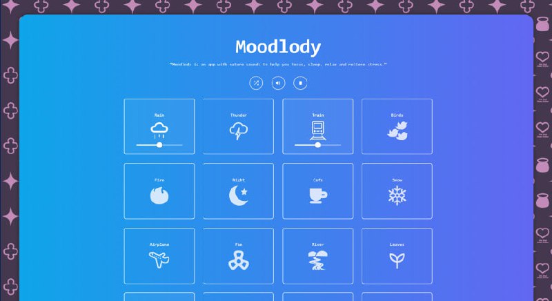 #Moodlody #白噪音 #开源 🎈 #程序 |  Moodlody - 开源白噪音🎯  简介