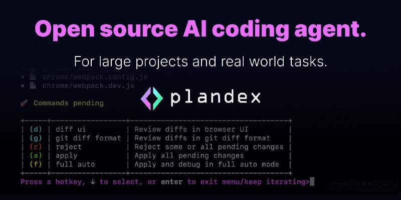 🍭 #AI工具 #代码开发 #终端应用🏵 Plandex - 终端AI代理，执行复杂编码任务🍥 简介