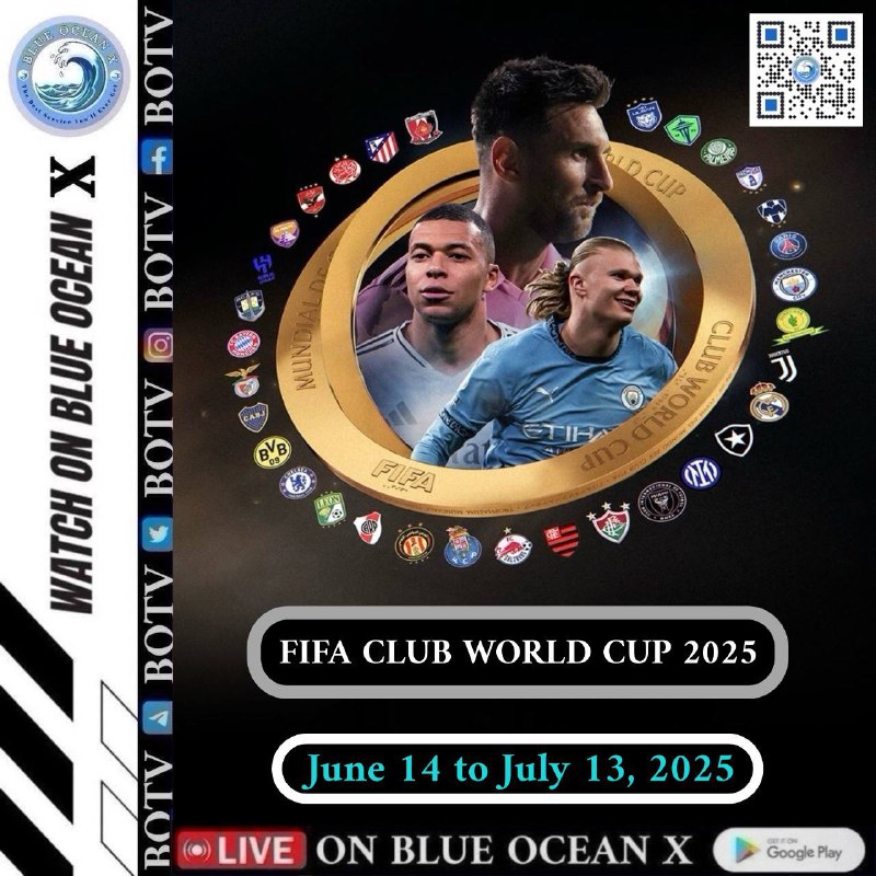 FIFA Club World Cup 2025 ⚽️FIFA Club World Cup 2025 သည် နိုင်ငံတကာကလပ်ဘောလုံးပြိုင်ပွဲတစ်ခုဖြစ်ပြီး FIFA မှ စီစဉ်ကျင်းပသော ၂၁ ကြိမ်မြောက်ပြိုင်ပွဲဖြစ်သည်။ ဤပြိုင်ပွဲကို ၂၀၂၅ ခုနှစ် ဇွန်လ ၁၄ ရက်မှ ဇူလိုင်လ ၁၃ ရက်အထိ အမေရိကန်ပြည်ထောင်စုတွင် ကျင်းပမည်ဖြစ်သည်။ ယခုအကြိမ်သည် အသင်း ၃၂ သင်းပါဝင်ယှဉ်ပြိုင်မည့် ချဲ့ထွင်ထားသောပုံစံဖြင့် ပထမဆုံးအကြိမ်ဖြစ်ပြီး ယခင်အကြိမ်များတွင် တိုက်ကြီးအလိုက်ချန်ပီယံအသင်းများသာ ပါဝင်ခဲ့သည်။ ယခင်ချန်ပီယံအသင်းမှာ ၂၀၂၃ ခုနှစ်တွင် ဖလားရရှိခဲ့သော မန်ချက်စတာစီးတီးဖြစ်သည်။၃၂ သင်း ယှဉ်ပြိုင်ကစားမည်ဖြစ်သည်အသင်းများကို အုပ်စု ၈ စုခွဲကာ အုပ်စုတစ်ခုလျှင် အသင်း ၄ သင်းပါဝင်မည်။ အုပ်စုအဆင့်ပွဲစဉ်များသည် ဇွန်လ ၁၄ ရက်မှ ၂၆ ရက်အထိ ကျင်းပမည်ဖြစ်သည်။ အုပ်စုတစ်ခုစီမှ ထိပ်ဆုံးနှစ်သင်းသည် အဆင့် ၁၆ သင်းအဆင့်သို့ တက်ရောက်မည်။အဆင့် ၁၆ သင်းမှ စတင်ကာ ကွာတားဖိုင်နယ်၊ ဆီမီးဖိုင်နယ်နှင့် ဖိုင်နယ်ပွဲစဉ်များကို ဇူလိုင်လ ၁၃ ရက်တွင် နယူးဂျာစီရှိ MetLife အားကစားကွင်း၌ ဖိုင်နယ်ပွဲကျင်းပမည်ဖြစ်သည်။အသင်းများသည် တိုက်ကြီးအလိုက် ချန်ပီယံပြိုင်ပွဲများတွင် ထူးချွန်မှုအပေါ်အခြေခံ၍ ရွေးချယ်ခံရသည်။ တိုက်ကြီးအလိုက် အသင်းအရေအတွက်မှာ အောက်ပါအတိုင်းဖြစ်သည်။UEFA (ဥရောပ)။ ၁၂ သင်း (ဥပမာ - ရီးယဲလ်မဒရစ်၊ မန်ချက်စတာစီးတီး၊ ချယ်လ်ဆီး၊ ပီအက်စ်ဂျီ)CONMEBOL (တောင်အမေရိက)။ ၆ သင်း (ဥပမာ - ပေါမေးရပ်စ်၊ ဖလါမင်ဂို၊ ဘိုကာဂျူနီယာ)AFC (အာရှ)၊ CAF (အာဖရိက)၊ CONCACAF (မြောက်နှင့်ဗဟိုအမေရိက)။ တစ်ခုလျှင် ၄ သင်း (ဥပမာ - အယ်လ်ဟီလယ်၊ အယ်လ်အဟ်လီ၊ အင်တာမိုင်ယာမီ)OFC (အိုရှန်းနီးယား)။ ၁ သင်း (အော့ကလန်စီးတီး) အိမ်ရှင်။ ၁ သင်း (အင်တာမိုင်ယာမီ) အင်တာမိုင်ယာမီ၏ပါဝင်မှုသည် လီယိုနယ်မက်ဆီ၏ပါဝင်မှုကြောင့် အာရုံစိုက်မှုရရှိထားပြီး၊ သို့သော် ၎င်းတို့အား MLS ပုံမှန်ရာသီချန်ပီယံ (Supporters’ Shield) အဖြစ်ရွေးချယ်ခဲ့မှုသည် အငြင်းပွားဖွယ်ဖြစ်ခဲ့သည်။ပြိုင်ပွဲပွဲစဉ် ၆၃ ပွဲကို အမေရိကန်ပြည်ထောင်စုရှိ မြို့ ၁၁ မြို့ရှိ အားကစားကွင်း ၁၂ ကွင်းတွင် ကျင်းပမည်ဖြစ်သည်။ ထင်ရှားသောအားကစားကွင်းများမှာ။Hard Rock Stadium (မိုင်ယာမီ) - အဖွင့်ပွဲ (အင်တာမိုင်ယာမီ vs အယ်လ်အဟ်လီ)MetLife Stadium (နယူးဂျာစီ) - ဖိုင်နယ်ပွဲLumen Field (ဆီယက်တယ်) - ဆီယက်တယ်ဆောင်ဒါးအသင်း၏အုပ်စုပွဲစဉ်များRose Bowl (လော့စ်အိန်ဂျလိစ်)၊ Mercedes-Benz Stadium (အတ္တလန်တာ) စသည်တို့ဖြစ်သည်။ဆုကြေးငွေ။ ပြိုင်ပွဲတွင် စုစုပေါင်း အမေရိကန်ဒေါ်လာ ၁ ဘီလီယံဆုကြေးငွေရှိပြီး အနိုင်ရအသင်းသည် ဒေါ်လာ ၁၂၅ သန်းအထိ ရရှိနိုင်သည်။FIFA Club World Cup 2025 ဘော်လုံးပဲစဉ်များကို BLUE OCEAN X ရုပ်သံလိုင်းကနေ ပွဲစဉ်များကို တစ်နေရာတည်းမှာ တသ်ပြုက်နည်း ကြည့်ရူ့ခံစားနိူင်ပါကြောင်း သတင်းကောင်းပါးပါရစေ ☺️xxxxxxxxxxxxxxxxxxxxxxxxxxxxxxxxxxxxxxxxxxxxxxxx🔷 စုံလင်လှတဲ့ ရုပ်သံလိုင်းများနဲ့ နာမည်ကြီး ကမ္ဘာ့ အားကစားပွဲ စဉ်များအားလုံးကို BLUE OCEAN X တစ်နေရာတည်းကနေ တိုက်ရိုက်ကြည့်ရှုလိုက်ပါ။🔷 နေ့စဉ်နဲ့အမျှ ထုတ်လွင့်ပြသနေနသော နိူင်ငံတကာ အားကစားပွဲစဉ်များအားလုံးကိုလဲ Blue Ocean TV Service မှာ ၉၀:/: ရာခိုင် နူန်း UHD , FHD , HD ENGLISH အသံထွက် ရုပ်သံလိုင်းများဖြင့်ကြည့်ရူ့ခံစားနိူင်ပါသည်။🔹Channels တော်တော်များများကိုလဲ 70:/: EPG ထည့်သွင်းပေးထားတဲ့အတွက်ကြောင့် မတူညီနိူင်တဲ့ အရသာတွေနဲ့ ကြည့်ရူ့ခံစားရမှာဖြစ်ပါတယ်။🔷 အကောင့် သက်တမ်းတိုးခြင်း၊ အကောက်သစ်ဝယ်ယူလိုခြင်းများအတွက် နေ့စဉ် မနက် [ ၉ ] နာရီမှ၊ ညနေ [ ၇ ] နာရီအထိ ဆောင်ရွက်ပေးပါသည်။🔷 အဆင်မပြေတာ အခက်အခဲတစ်စုံတစ်ရာရှိပါကလည်း Page Messenger မှတစ်ဆင့်မေးမြန်းနိုင်ပါကြောင်း ရိုသေလေးစားစွာ အသိပေးအပ်ပါသည်။🔷 GOOGLE PLAY SORE       