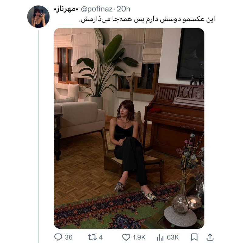 کامنتینگ | Comenting: حالا من وقتی تو خونه عکس میگیرم باید حواسمو جمع کنم دوربینو یه جوری بگیرم تَرَک سقف یا فلان المان فقر نیفته.•| 𝗖𝗢𝗠𝗘𝗡𝗧𝗘𝗜𝗡