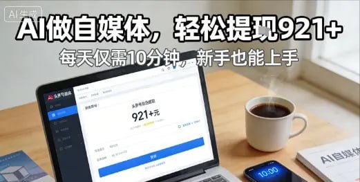 ✍️  《每天花费10分钟 头条号收益921+ 用AI做自媒并不难【附视频教程】》💡  项目介绍
