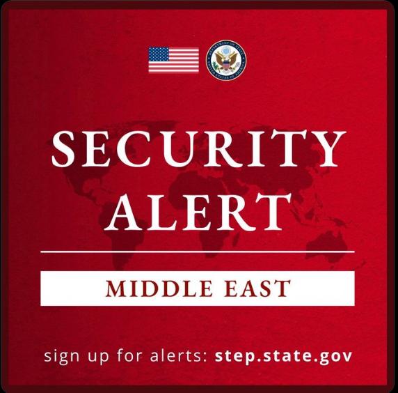 ️🇦🇪🇺🇸The U.S. Embassy in Abu Dhabi has issued a security alert.