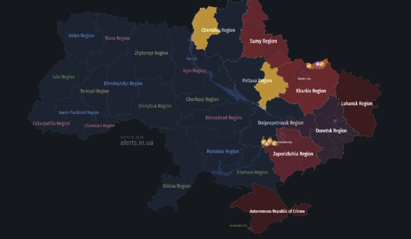 ️🇺🇦🇷🇺 Flash: s have been lifted in Kyiv, Ukraine.