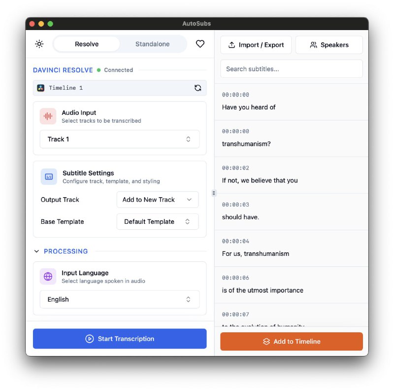 🍭 #AI工具 #字幕生成 #视频处理 #本地运行🏵 AutoSubs - AI驱动本地字幕生成🍥 简介