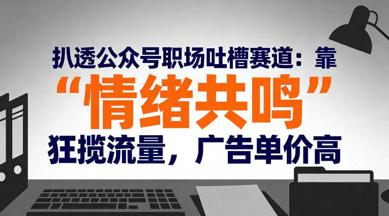 ✍️  《扒透公众号职场吐槽赛道 靠“情绪共鸣”狂揽流量 广告单价高》💡  项目介绍