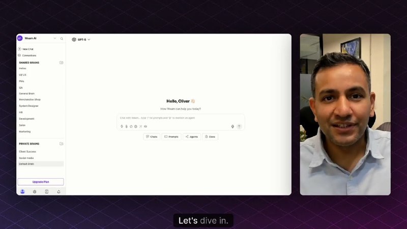 🍭  #AI平台 #团队协作🏵  Weam AI - 团队AI协作平台🍥 简介
