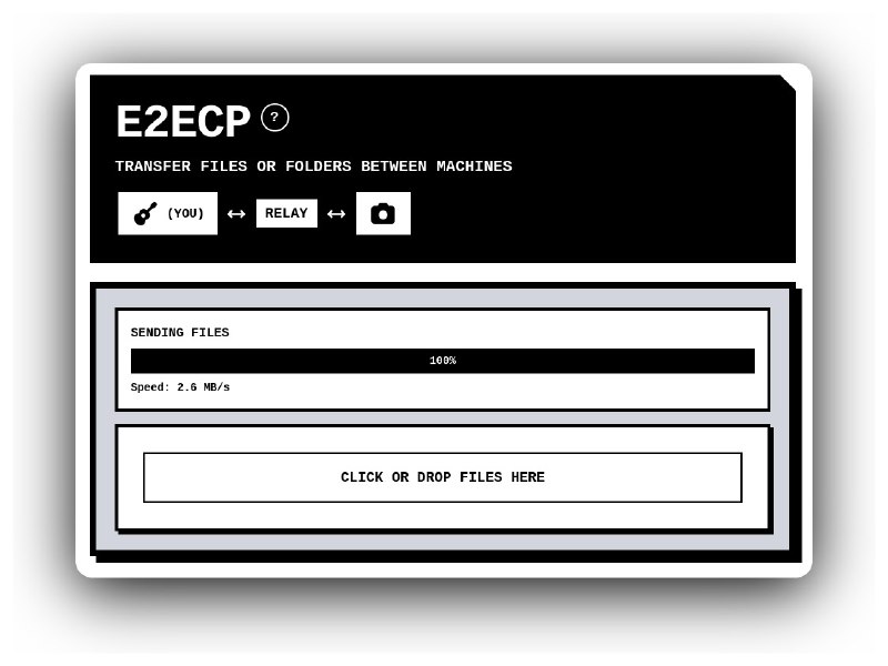 🍭 #文件传输 #命令行工具 #加密工具🏵 E2ecp - 端到端加密文件复制🍥 简介