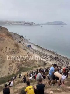 ️🇲🇦🇪🇸 אלפי מהגרים מרוקאים ניסו להיכנס למובלעת הספרדית סאוטה בן לילה, שבועיים בלבד לאחר ניסיון המעבר ההמ…